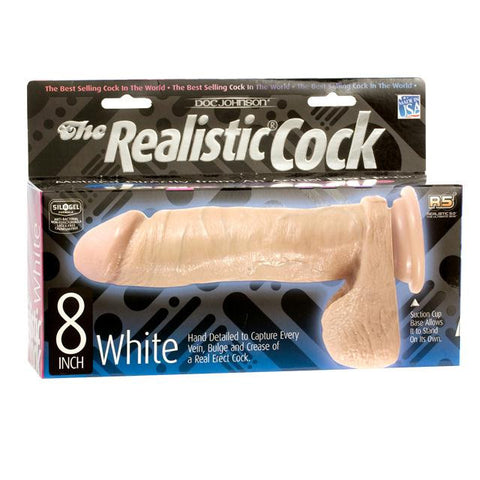 The Realistic Cock - 8 Inch White