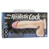 The Realistic Cock - Vibrating - 8 Inch White